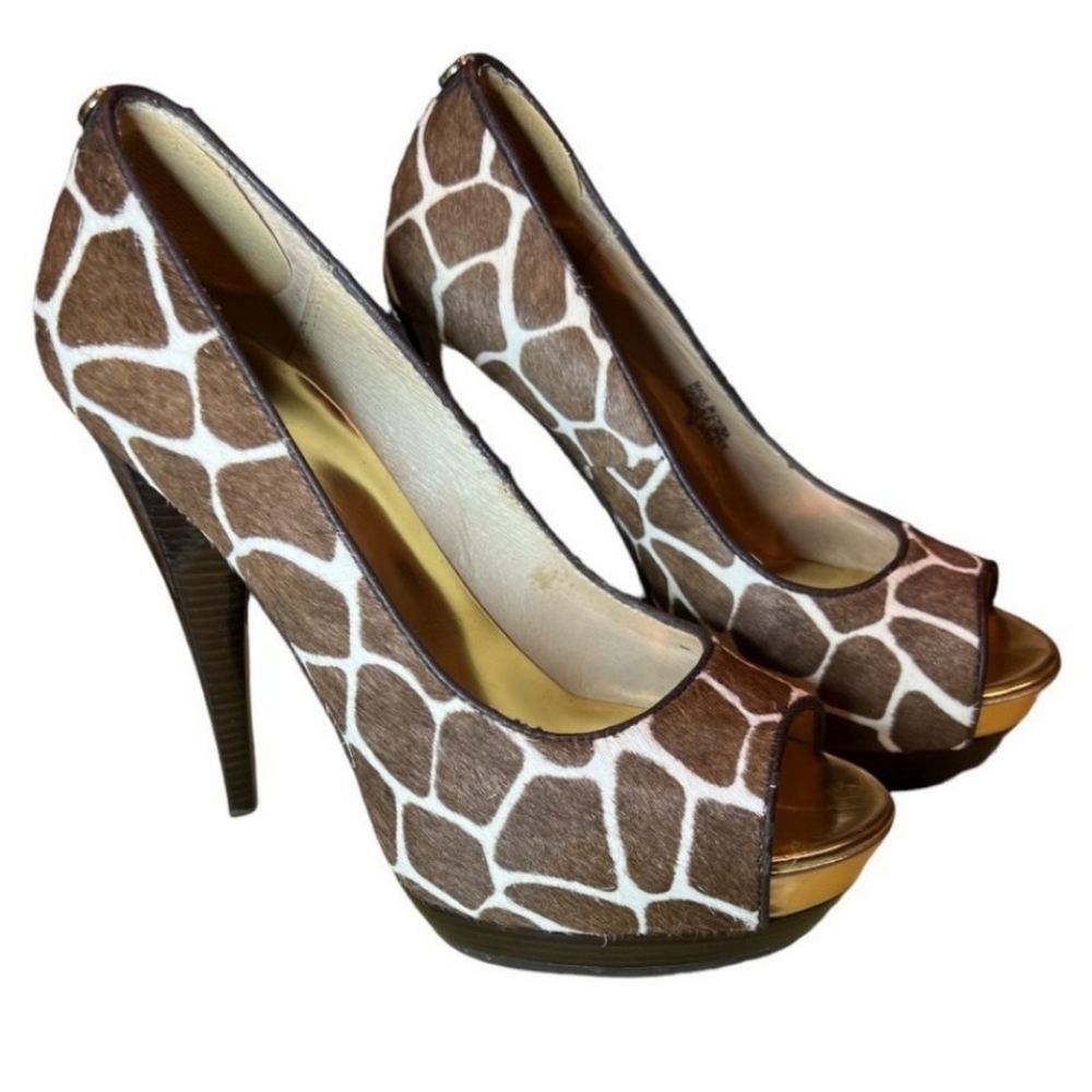 Michael Michael Kors Shoes | Michael Kors Giraffe Print Calf Hair Pumps